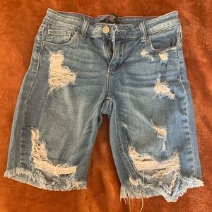 Distressed Bermuda Shorts
